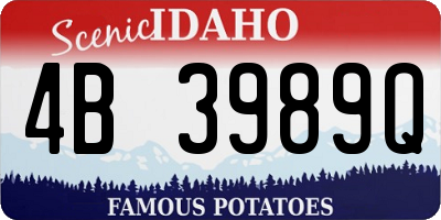 ID license plate 4B3989Q