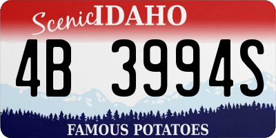 ID license plate 4B3994S