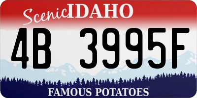 ID license plate 4B3995F