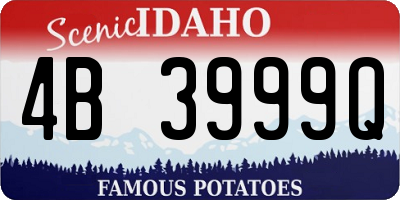ID license plate 4B3999Q