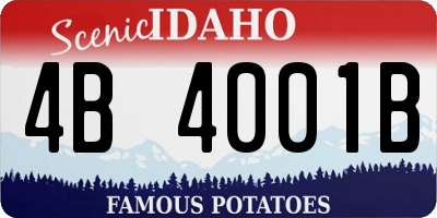 ID license plate 4B4001B