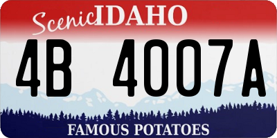 ID license plate 4B4007A
