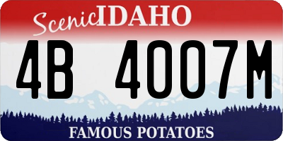 ID license plate 4B4007M