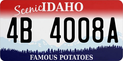 ID license plate 4B4008A
