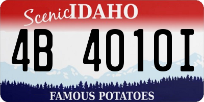 ID license plate 4B4010I