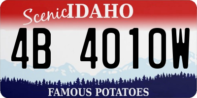 ID license plate 4B4010W