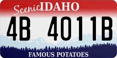 ID license plate 4B4011B