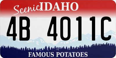 ID license plate 4B4011C