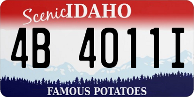 ID license plate 4B4011I