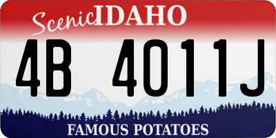 ID license plate 4B4011J