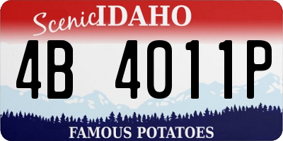 ID license plate 4B4011P