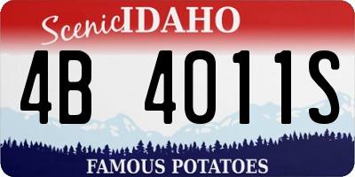 ID license plate 4B4011S