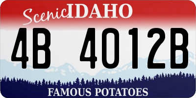 ID license plate 4B4012B
