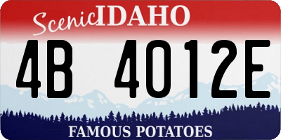 ID license plate 4B4012E