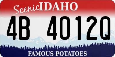 ID license plate 4B4012Q