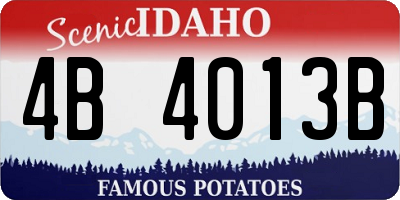 ID license plate 4B4013B