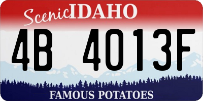 ID license plate 4B4013F