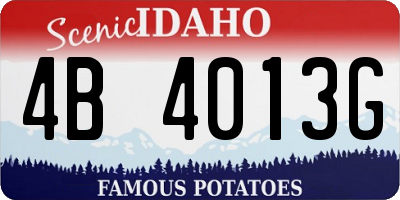 ID license plate 4B4013G