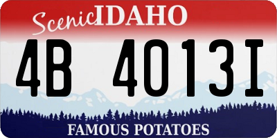 ID license plate 4B4013I