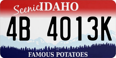 ID license plate 4B4013K