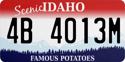 ID license plate 4B4013M