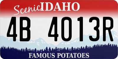 ID license plate 4B4013R