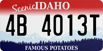 ID license plate 4B4013T