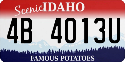 ID license plate 4B4013U