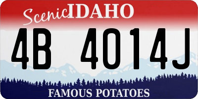 ID license plate 4B4014J