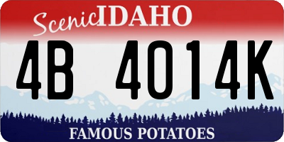 ID license plate 4B4014K