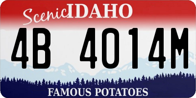 ID license plate 4B4014M