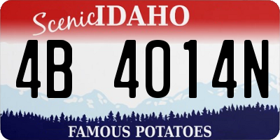ID license plate 4B4014N