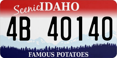 ID license plate 4B4014O