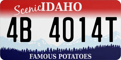 ID license plate 4B4014T