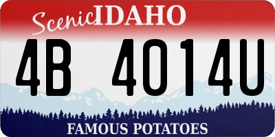 ID license plate 4B4014U