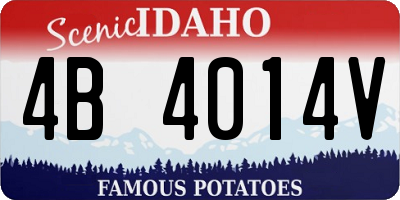 ID license plate 4B4014V