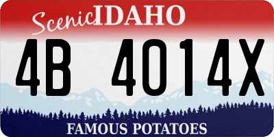 ID license plate 4B4014X