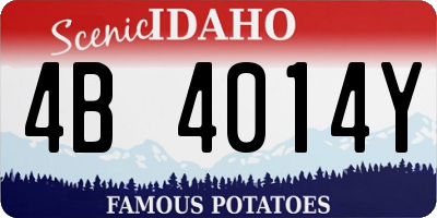 ID license plate 4B4014Y