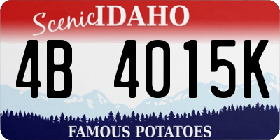 ID license plate 4B4015K