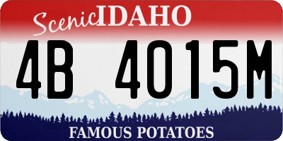 ID license plate 4B4015M
