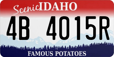 ID license plate 4B4015R