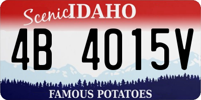 ID license plate 4B4015V