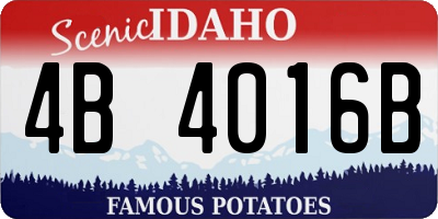 ID license plate 4B4016B