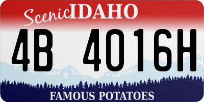 ID license plate 4B4016H