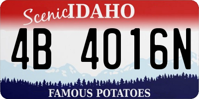 ID license plate 4B4016N