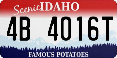 ID license plate 4B4016T