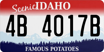 ID license plate 4B4017B