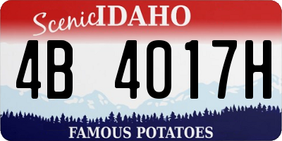 ID license plate 4B4017H
