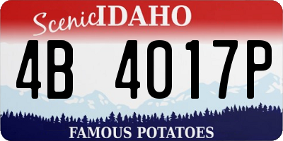 ID license plate 4B4017P