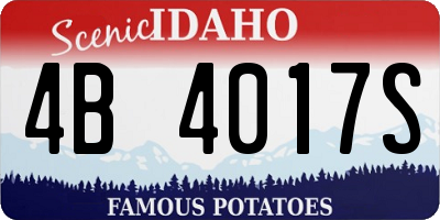 ID license plate 4B4017S